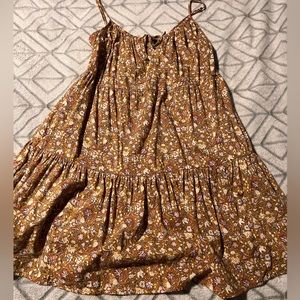 Flowy Brown and Fall Colored Dress